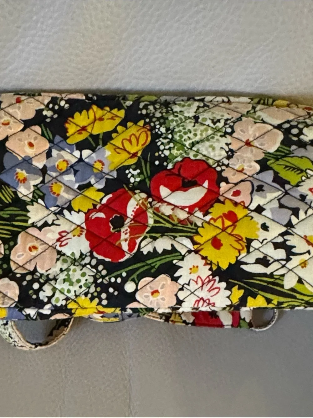 Vera Bradley Black Multi Floral Quilted Shoulder Bag